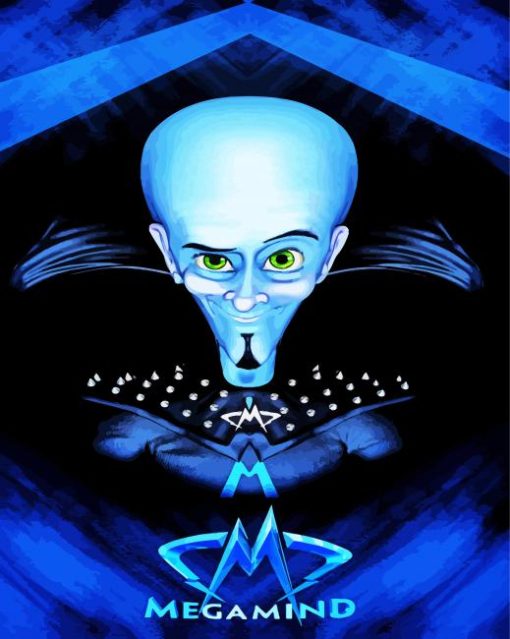 Megamind Superhero paint by numbers