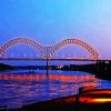 Memphis Bridge At Night paint by number