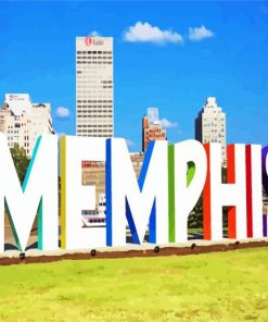 Memphis City paint by number