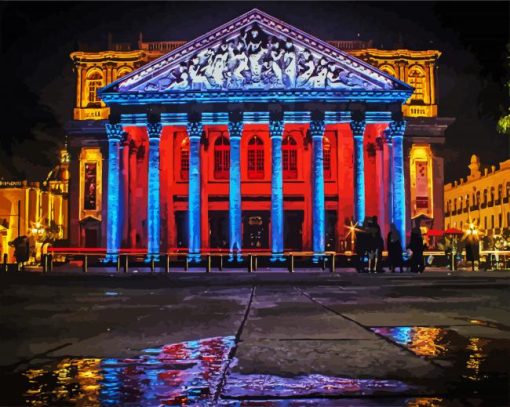 Mexico Teatro Degollado Guadalajara paint by number