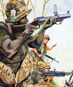 Military Soldiers paint by numbers