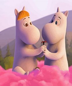 Moomintroll And Snork Maiden paint by number