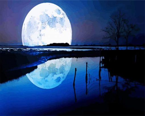 Moonlight Reflection paint by number