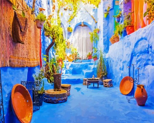 Morocco Chefchaouen paint by numbers