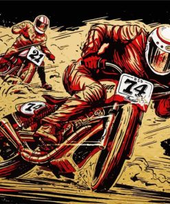 Motorbike Racing paint by number