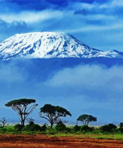 Mount Kilimanjaro Tanzania paint by numbers