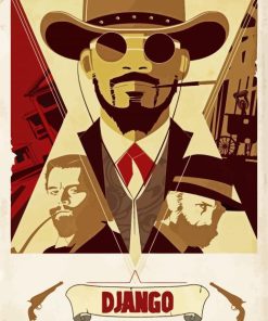 Movie Poster Django Unchained paint by numbers