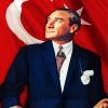 Mustafa Kemal Ataturk And Flag Of Turkey paint by numbers