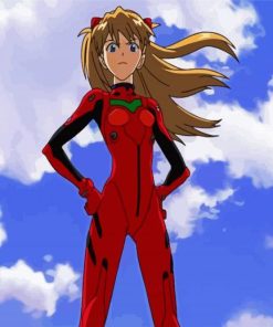 Neon Genesis Evangelion Asuka paint by numbers