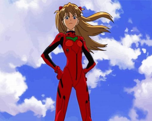 Neon Genesis Evangelion Asuka paint by numbers