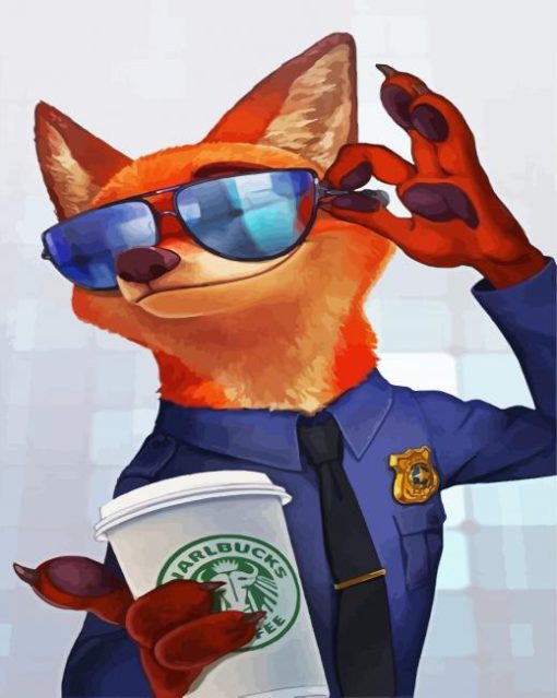 Nick Wilde Zootropolis paint by numbers