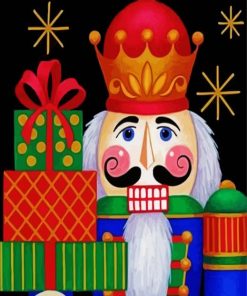 Nutcracker Holding Gifts paint by number