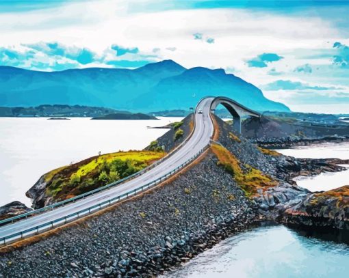 Ocean Atlantic Road paint by number