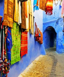 Old Medina Chefchaouen paint by number