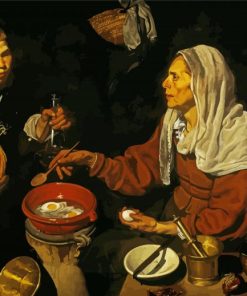 Old Woman Frying Eggs Velazquez paint by number