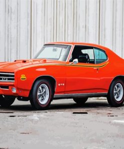 Orange Classic Gto Car paint by number