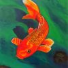 Orange Koi Carp paint by number