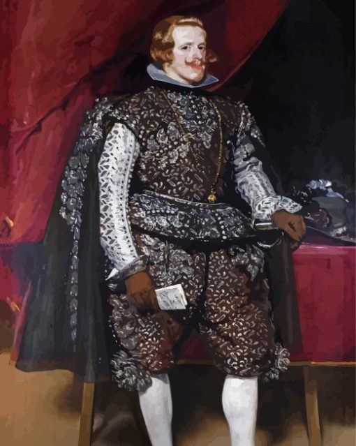 Philip IV In Brown And Silver By Velazquez paint by numbers