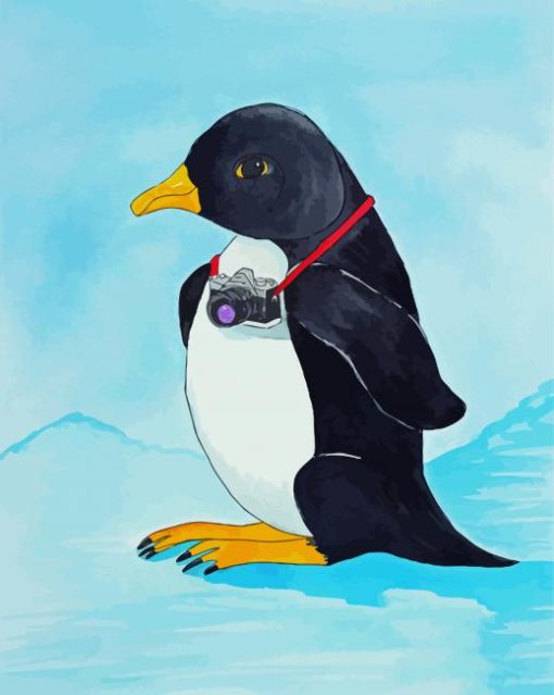 Photographer Penguin paint by number