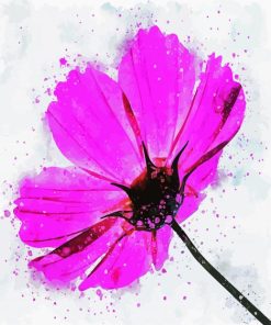 Pink Cosmos Art paint by numbers