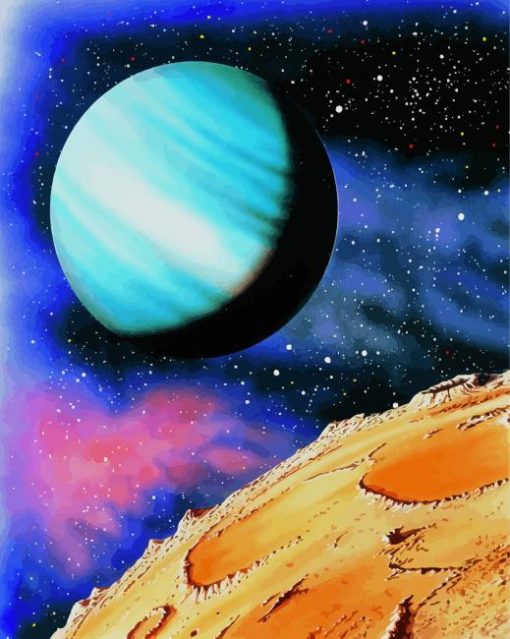 Pluto Planet Art paint by number