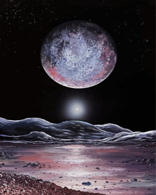 Pluto Planet paint by number