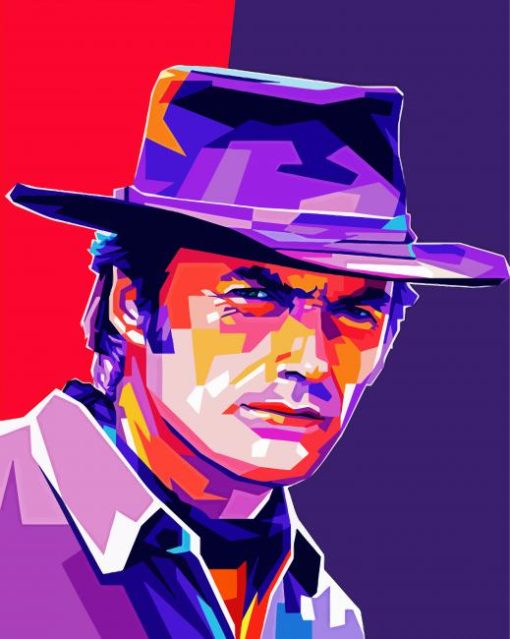 Pop Art Clint Eastwood paint by numbers