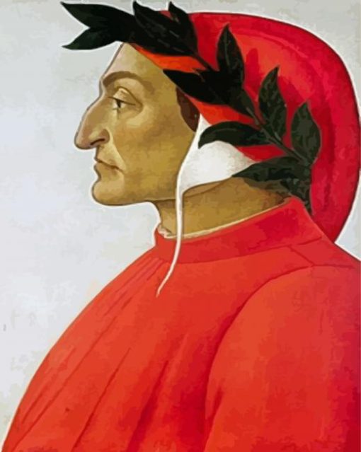 Portrait Of Dante By Botticelli paint by numbers