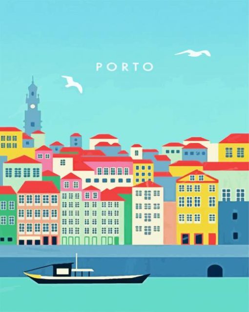 Portugal Porto Poster paint by number