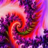 Purple Pink Fractal paint by numbers