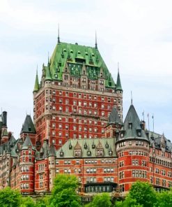 Quebec Chateau Frontenac paint by number