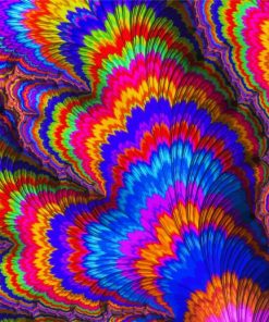 Rainbow Fractal paint by numbers