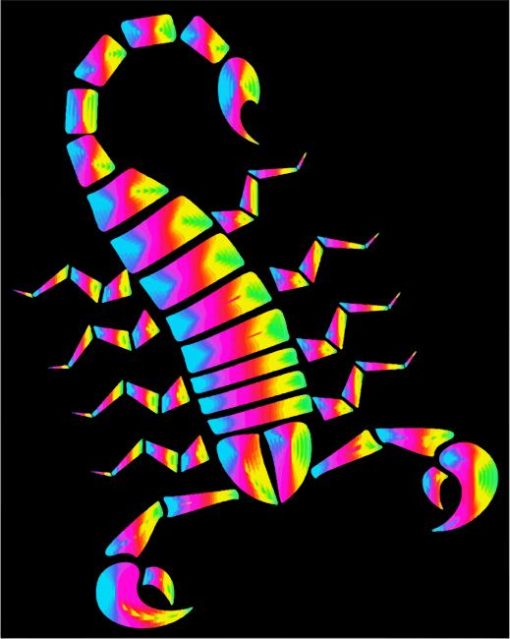 Rainbow Scorpion paint by number