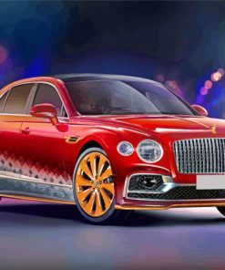 Red Luxury Bentley paint by numbers