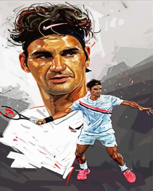 Roger Federer Player paint by number