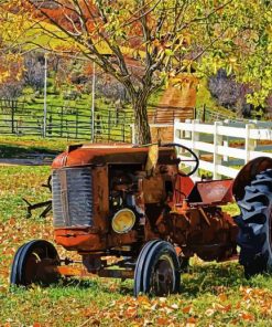 Rusty Tractor paint by number