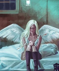 Sad Angel Girl paint by numbers