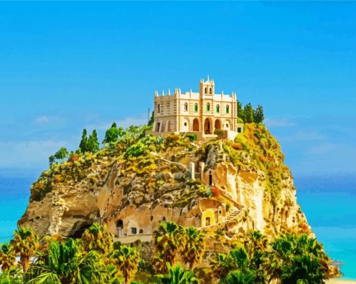 Santuario Di Santa Maria Dell'Isola Di Tropea Calabria paint by number