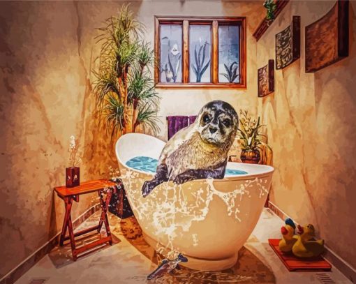 Seal In Tub paint by number