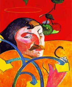 Self Portrait With Halo Gauguin Art paint by number