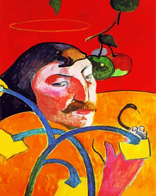 Self Portrait With Halo Gauguin Art paint by number