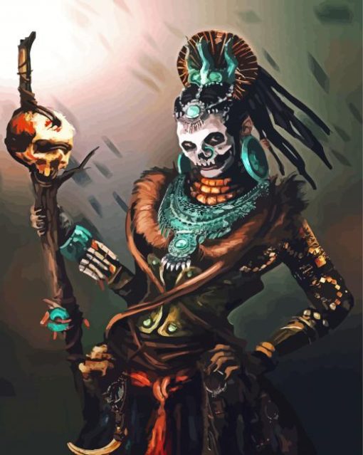 Skull Jester paint by number