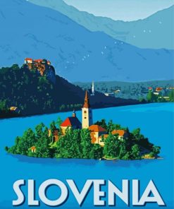 Slovenia Poster paint by number