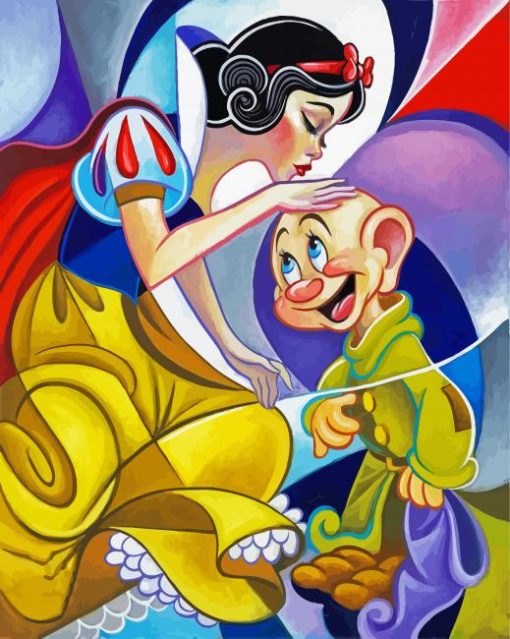 Snow White And Dopey paint by numbers