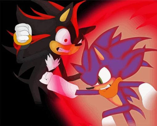 Sonic And Shadow paint by number