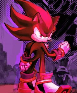 Sonic Shadow The Hedgehog Art paint by number