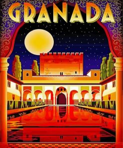 Spain Granada Poster paint by numbers