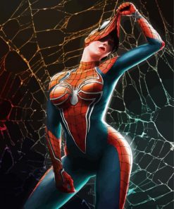 Spider Girl paint by numbers