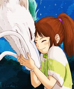 Spirited Away Chihiro And Haku paint by number