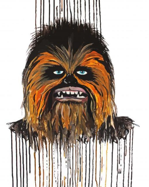 Splatter Chewbacca paint by numbers